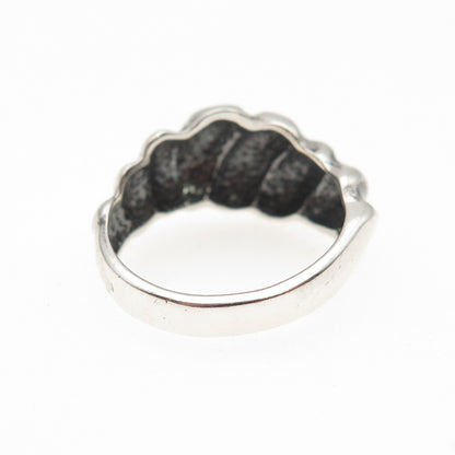 Bagley & Hotchkiss 925 Sterling Silver Vintage Modernist Oxidized Ring Size 5.5