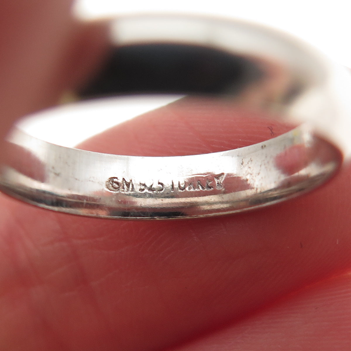 925 Sterling Silver Vintage Classic Wedding Band Ring Size 6.25
