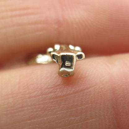 EUGENIO CAMPOS Sterling Silver 2-Tone Vintage St. Mary & Jesus Religious Pendant