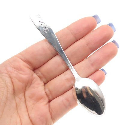 Wallace 925 Sterling Silver Antique Art Deco Fort Dearborn Chicago Coffee Spoon