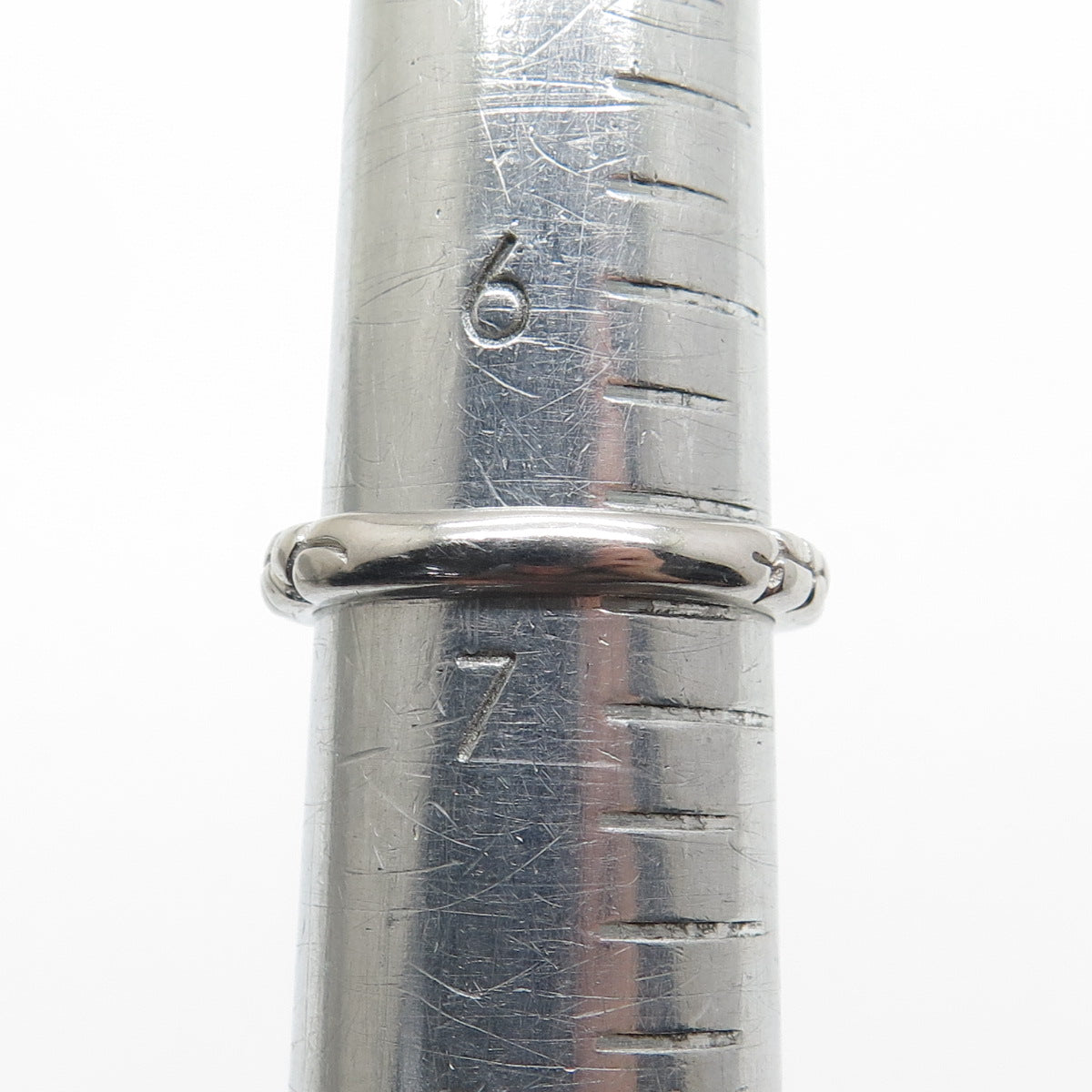 925 Sterling Silver Dragon Skin Band Ring Size 6.75