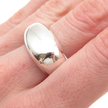 Rage 925 Sterling Silver Vintage Modernist Oxidized Ring Size 7