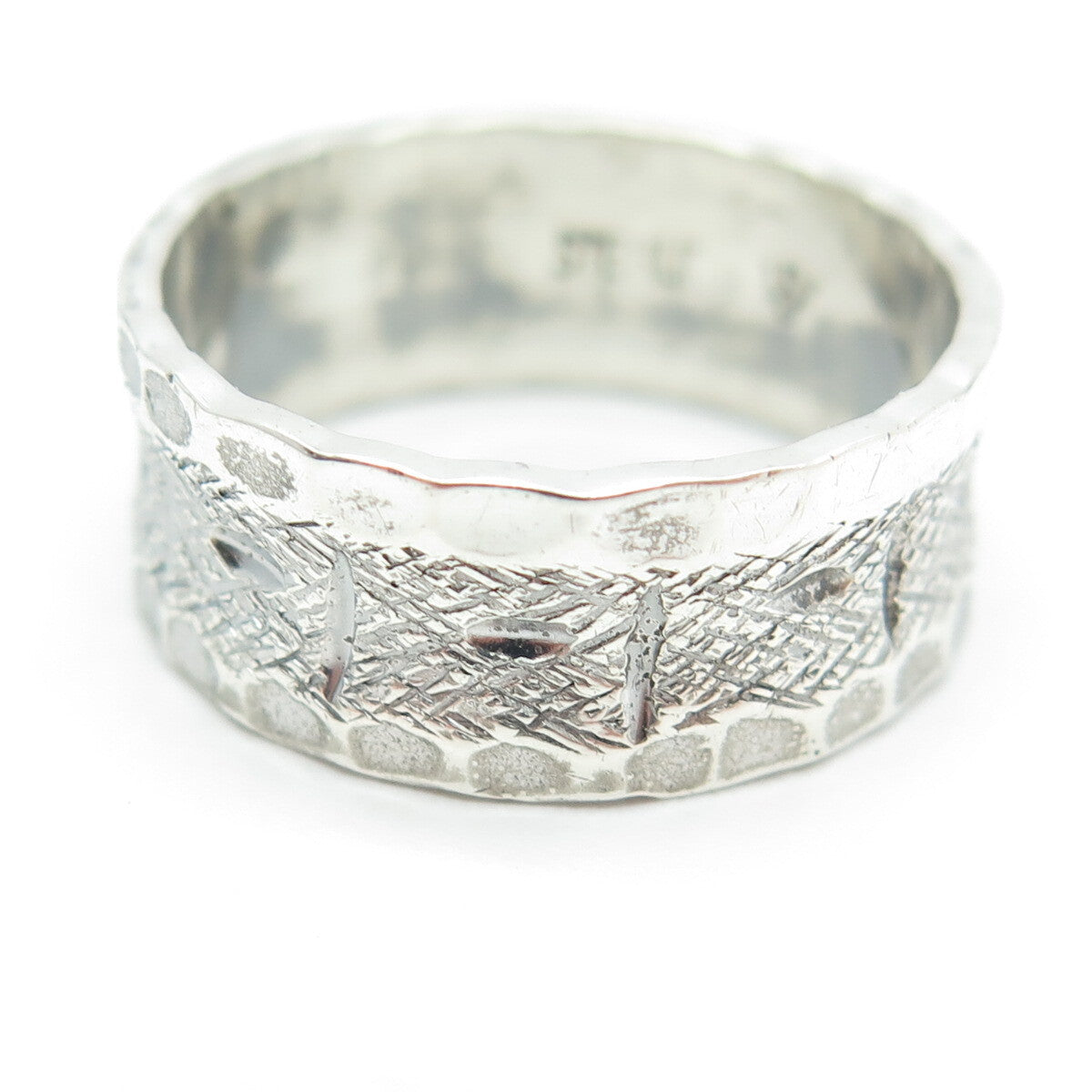 J.D. SCHLANG CO. 925 Sterling Silver Antique Art Deco Band Ring Size 10