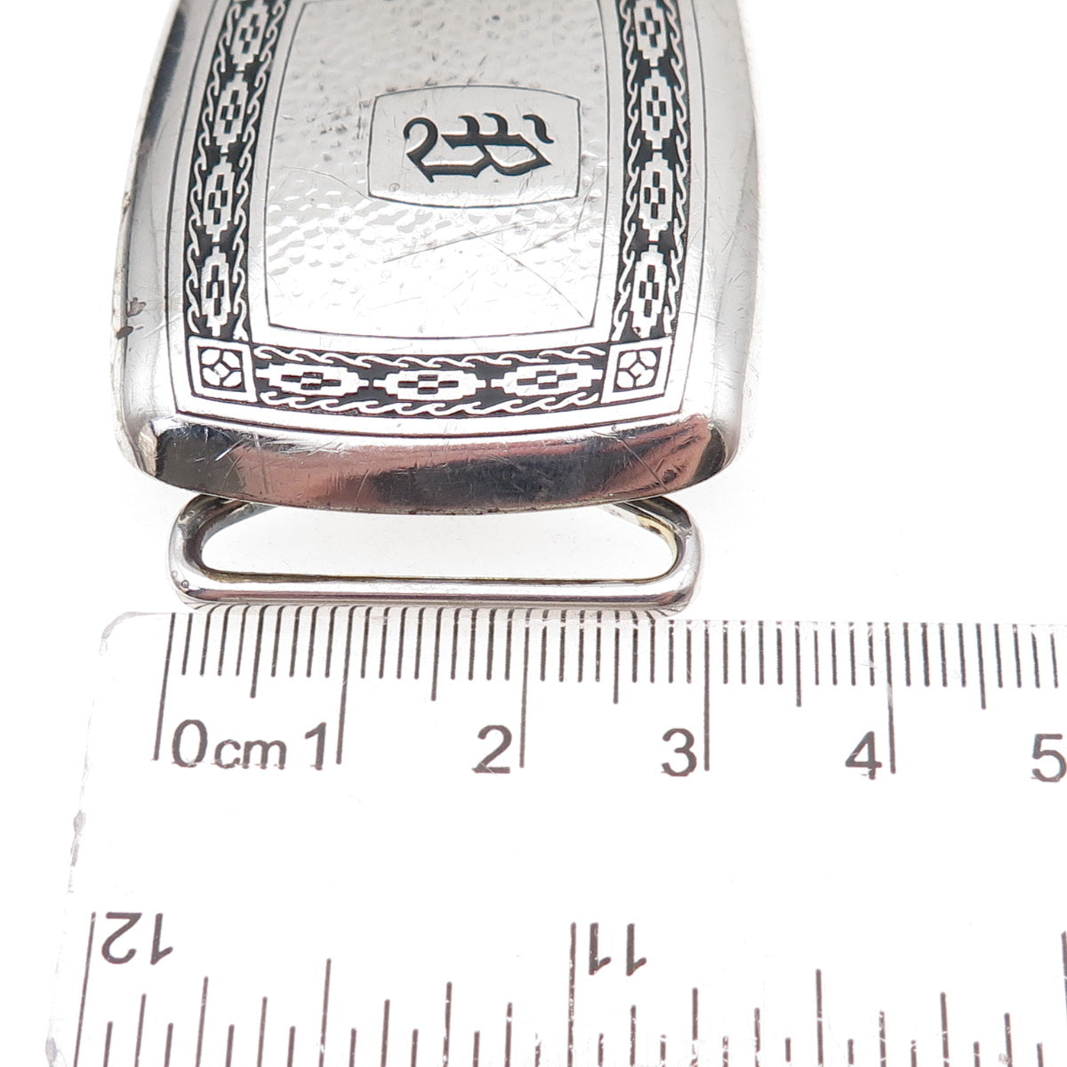 Hickok 925 Sterling Silver Antique Art Deco Letter B Initial Belt Buckle