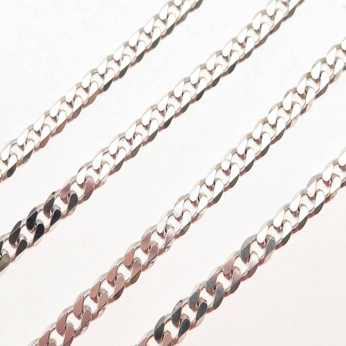 925 Sterling Silver Italy Cuban Chain Necklace 16"