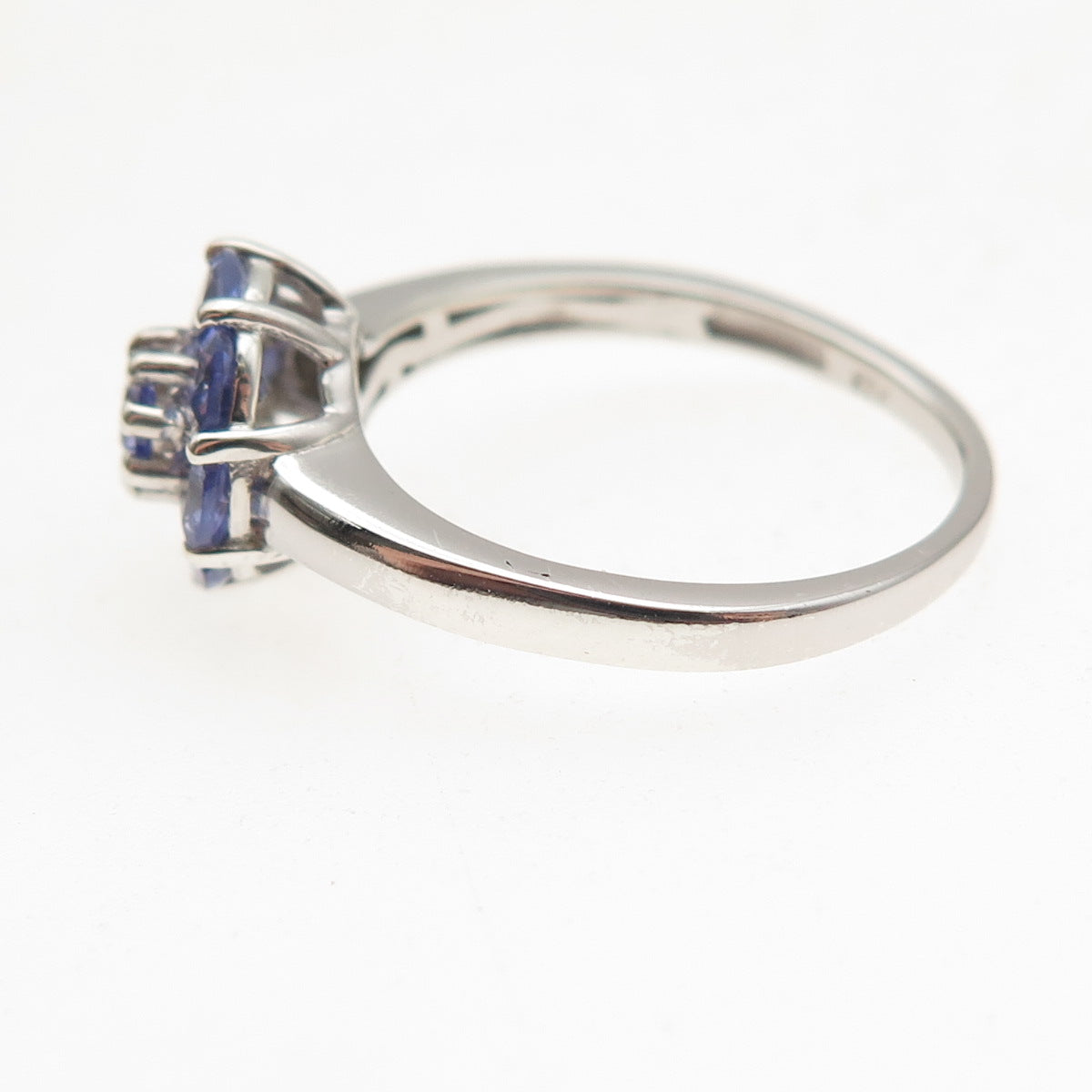 Chuck Clemency 925 Sterling Silver Real Multi-Cut Tanzanite Ring Size 7.25