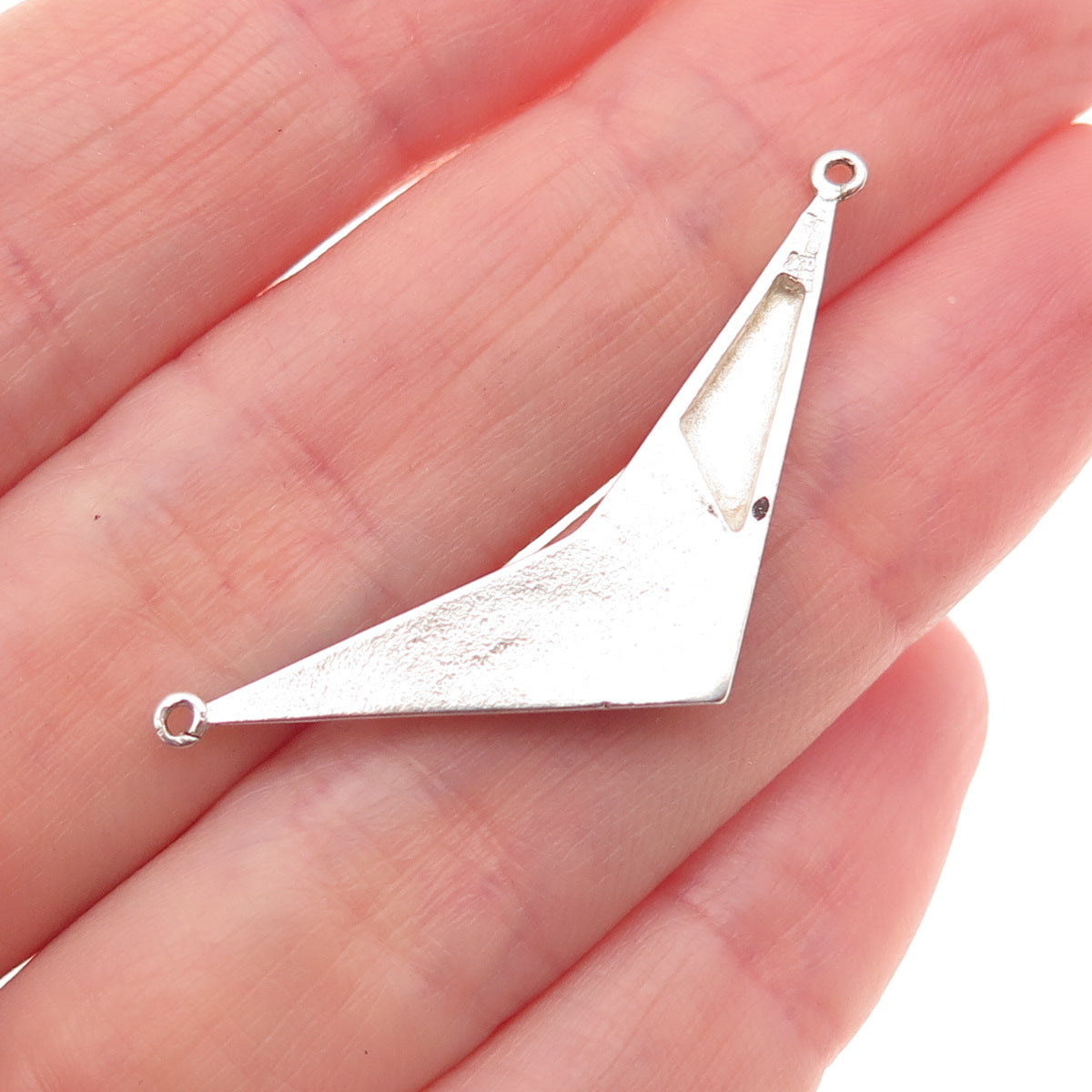 830 Silver Vintage 1985 NOR Finland Modernist Oxidized Centerpiece Pendant