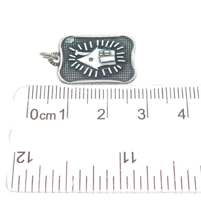 DV Dawn Vertrees Sterling Silver Vintage Home Where The Love Is Oxidized Pendant