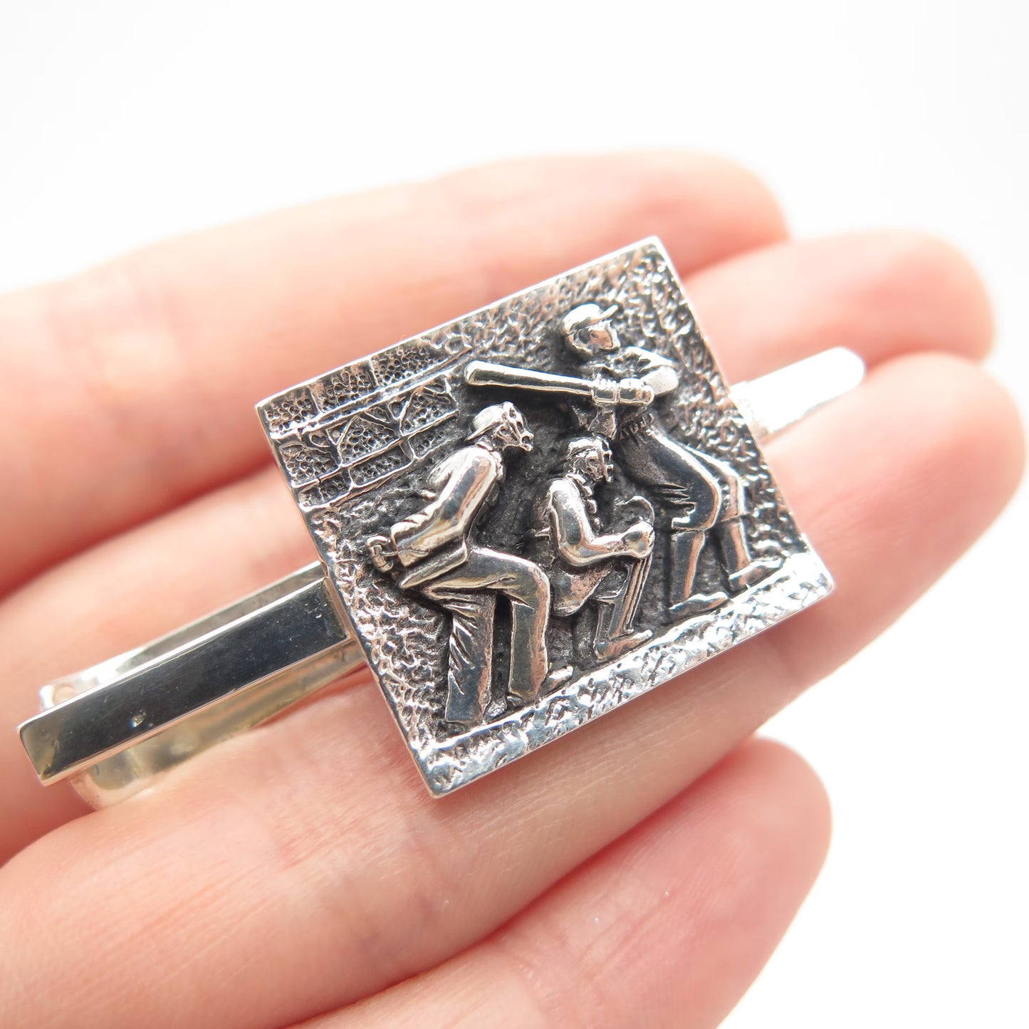925 Sterling Silver Vintage Fenwick & Sailors Storyteller Tie Clip