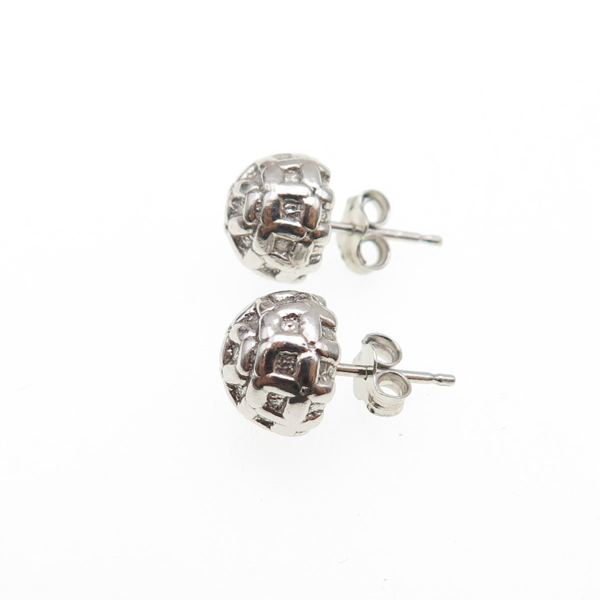 925 Sterling Silver Lucky Number 8 Stud Earrings
