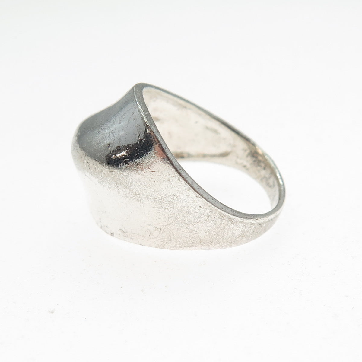 CHARLES WINSTON 925 Sterling Silver Vintage Modernist Wavy Ring Size 6.75