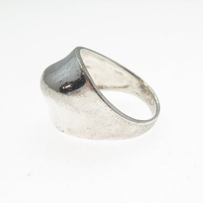 CHARLES WINSTON 925 Sterling Silver Vintage Modernist Wavy Ring Size 6.75