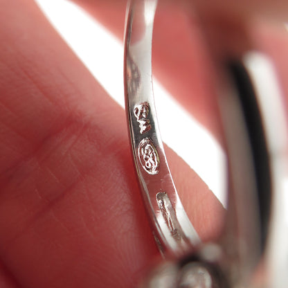 925 Sterling Silver Round-Cut C Z Horseshoe Good Luck Ring Size 7