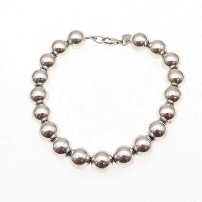 Tiffany & Co. 925 Sterling Silver Vintage HardWear Ball Beaded Bracelet 7.25"