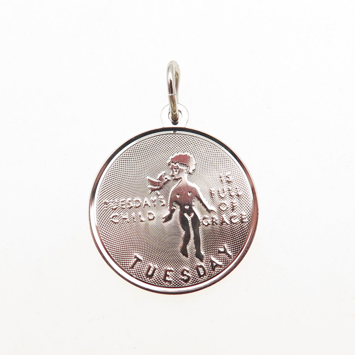 JAY POSON 925 Sterling Silver Vintage Tuesday's Child Charm Pendant