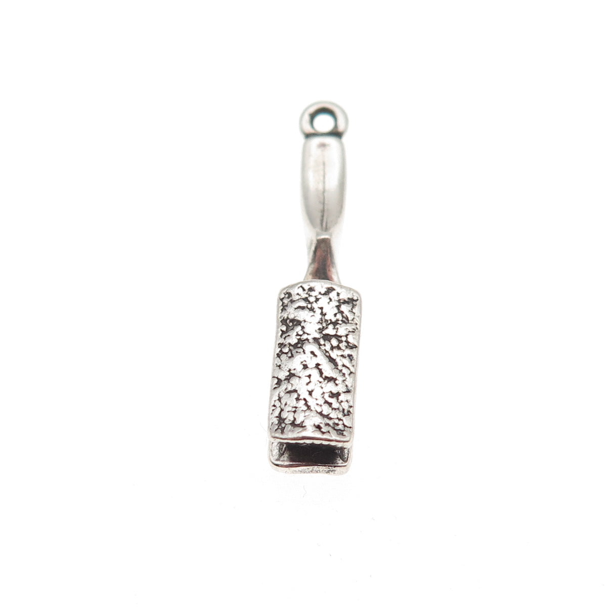 Sunwest 925 Sterling Silver Vintage Hairbrush Oxidized 3D Charm Pendant