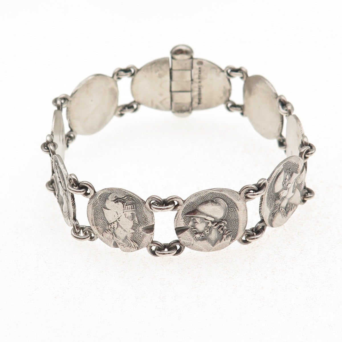 Theodore B. Starr 925 Sterling Antique Victorian Etruscan Revival Bracelet 7.75"