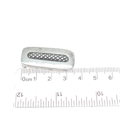 925 Sterling Silver Vintage Modernist Oxidized Charm Pendant