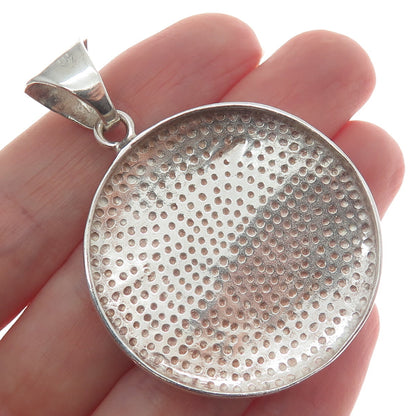 SILPADA 925 Sterling Silver Vintage Moon Round Disc Pendant
