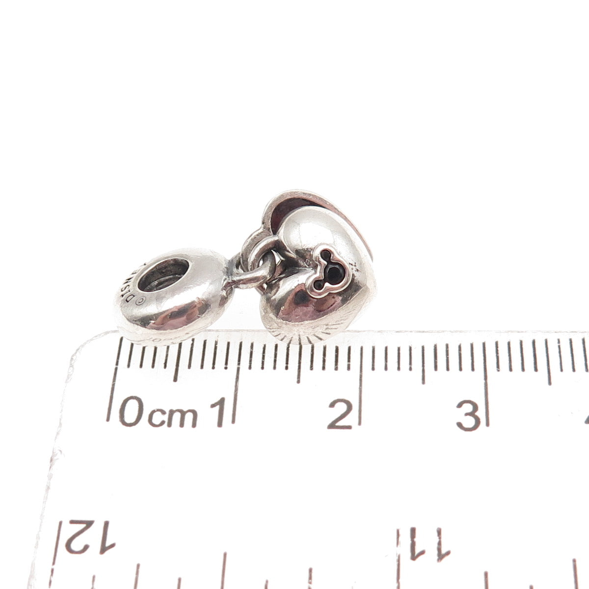 PANDORA & DISNEY 925 Sterling Enamel C Z Mickey Minnie Mouse Heart Dangle Charm