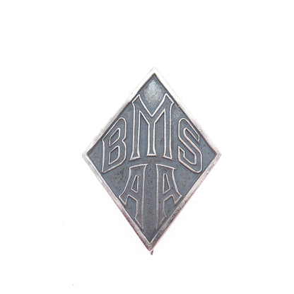 925 Sterling Silver Antique Art Deco BMS AA Monogram Oxidized Pin Brooch