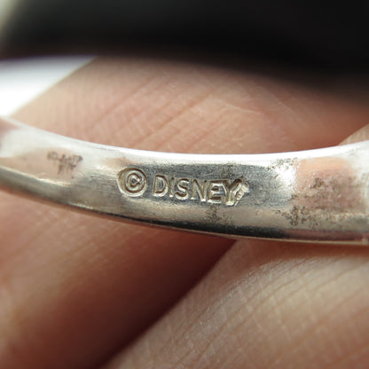 DISNEY 925 Sterling Silver Vintage Mickey Mouse Ring Size 10