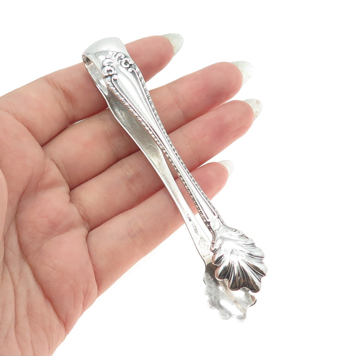 ALVIN 925 Sterling Silver Antique Art Deco 1910 Melrose Sugar Tongs