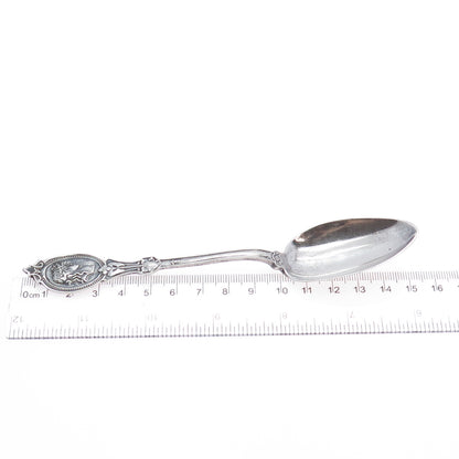 HORCHKISS & SCHREUDER 925 Sterling Silver Antique 1867 Medallion Coffee Spoon