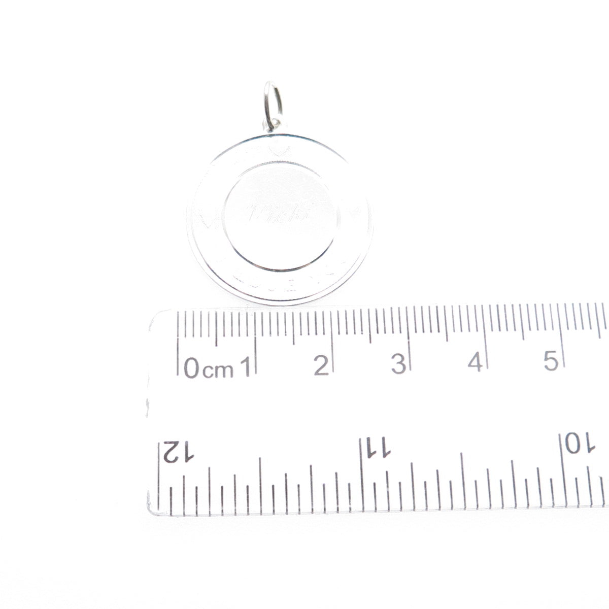 TOWN & COUNTRY Sterling Silver Vintage Engraved I Love You Vicky Charm Pendant