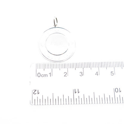 TOWN & COUNTRY Sterling Silver Vintage Engraved I Love You Vicky Charm Pendant