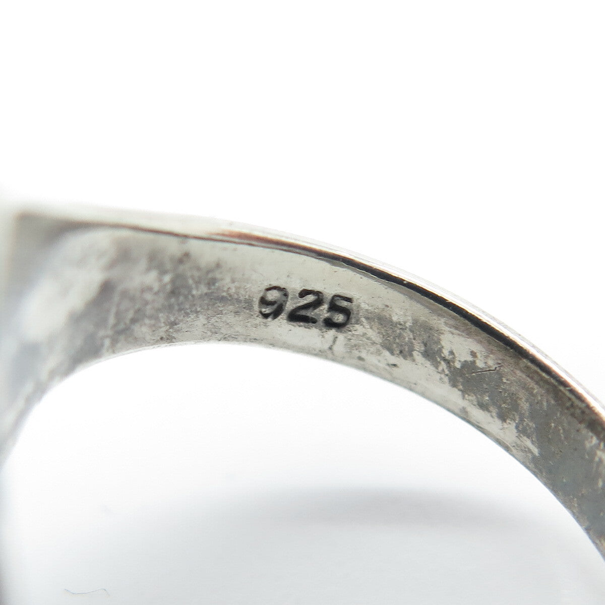925 Sterling Silver Vintage Ribbed Ring Size 7