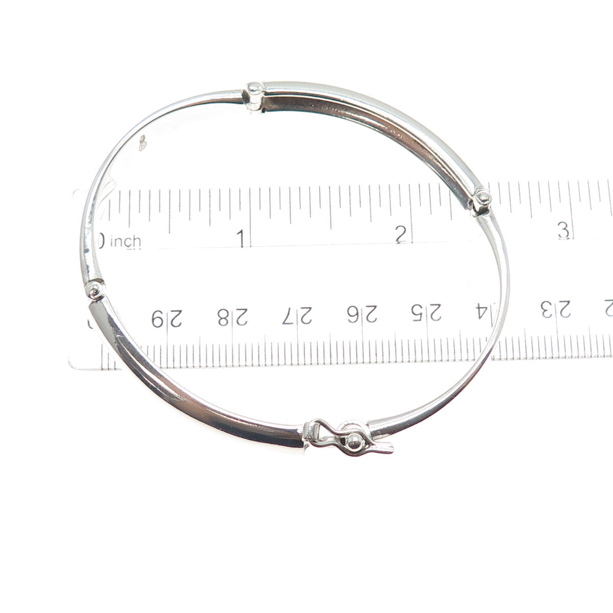 925 Sterling Silver Vintage Italy Modernist Panel Link Bracelet 6.75"