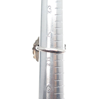 Old Pawn 925 Sterling Silver Vintage Royston Turquoise Snake Eye Ring Size 4.75