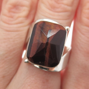 JAY KING DESERT ROSE 925 Sterling Silver Vintage Real Tiger Eye Ring Size 9.25