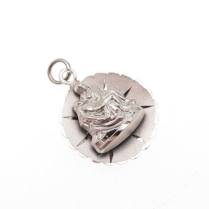Catamore 925 Sterling Silver Vintage Pieta Medal NY World’s Fair Charm Pendant