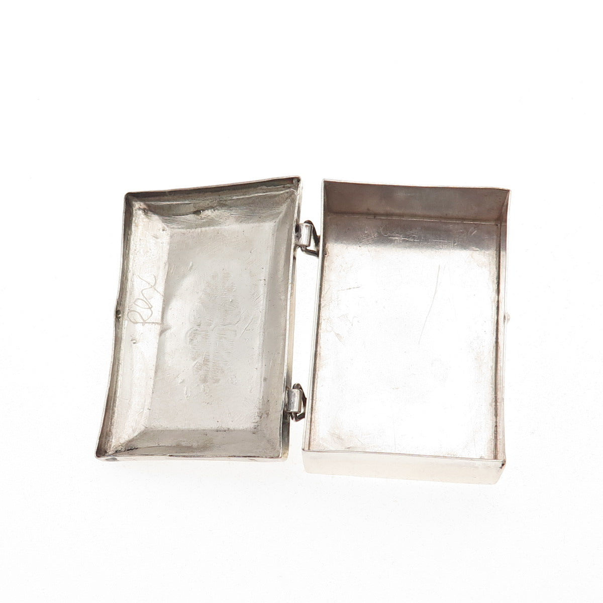 Ray Adakai Navajo Old Pawn Sterling Silver Vintage Southwestern Pill / Snuff Box