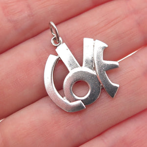 Griffith & Sons 925 Sterling Silver Vintage Love Mini Charm Pendant