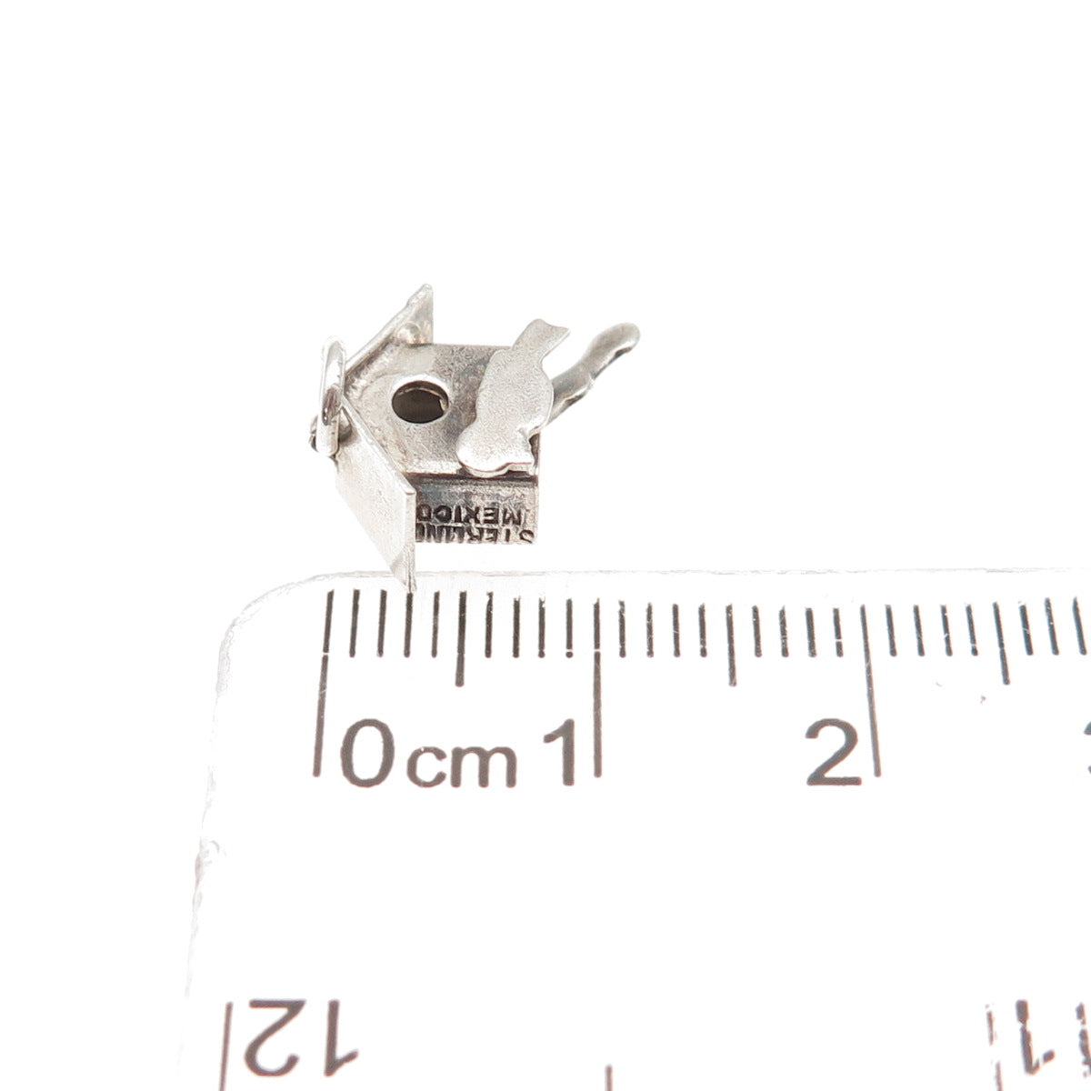925 Sterling Antique Art Deco Mexico Birdhouse Articulated 3D Mini Charm Pendant