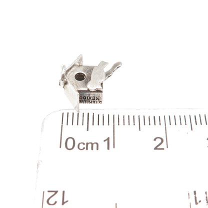 925 Sterling Antique Art Deco Mexico Birdhouse Articulated 3D Mini Charm Pendant