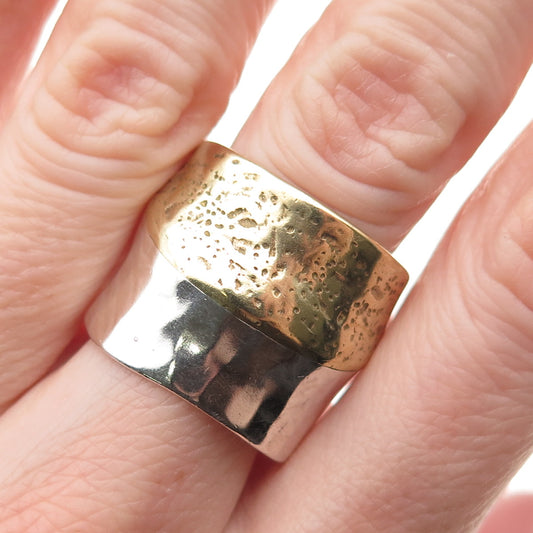 Silpada 925 Sterling Silver 2-Tone Vintage Rain / Shine Ring Size 10.5