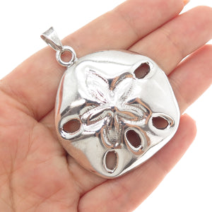 925 Sterling Silver Vintage Sand Dollar Pendant