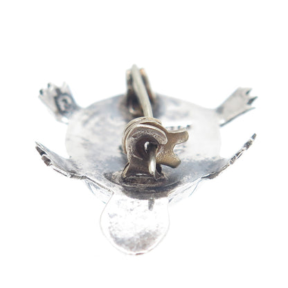 925 Sterling Silver Vintage Mexico Turtle Oxidized Pin Brooch