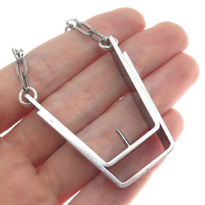 ERLING CHRISTOFFERSEN 925S Sterling Silver Vintage Norway Necklace 30" (missing)