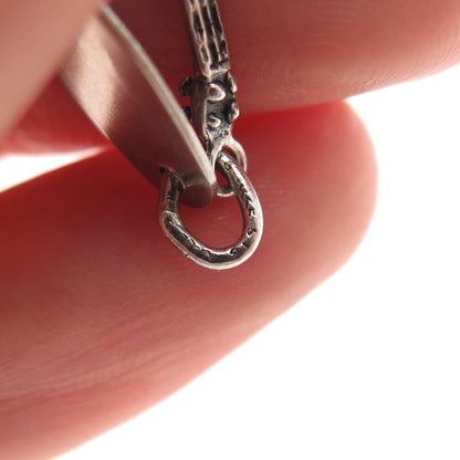 925 Sterling Silver Vintage Country Music Hall of Fame Guitar Charm Pendant