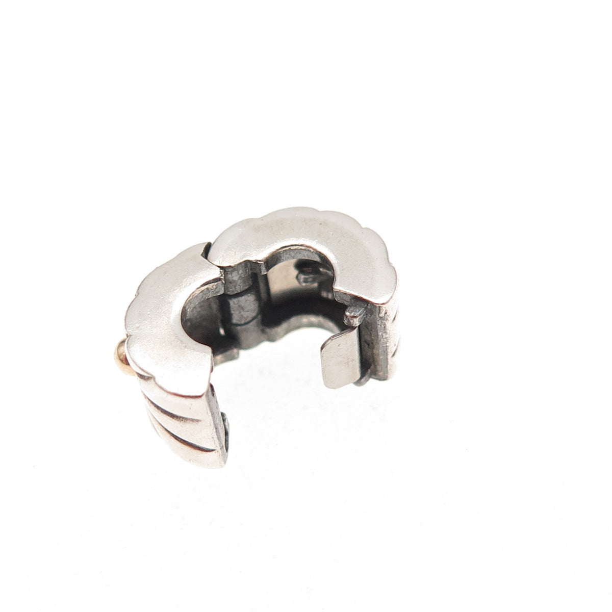 Pandora 925 Sterling Silver & Gold Sunburst Clip Charm