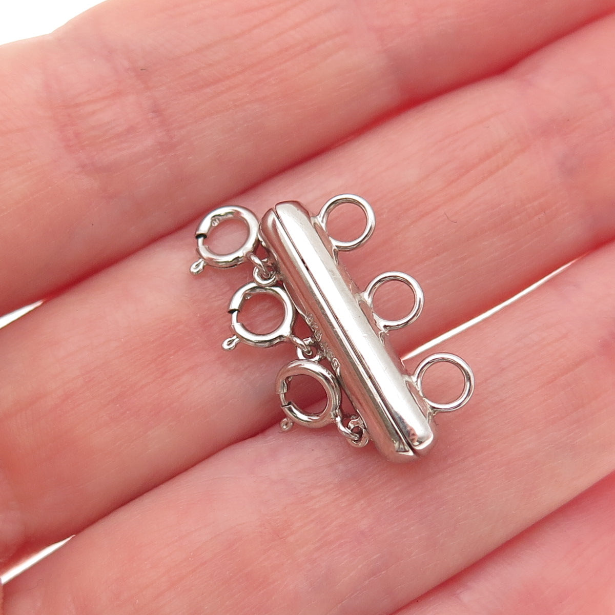 925 Sterling Silver Bracelet / Necklace Magnetic Bar Lock Clasp