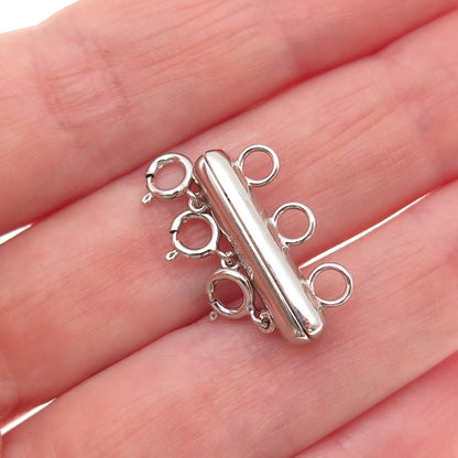 925 Sterling Silver Bracelet / Necklace Magnetic Bar Lock Clasp
