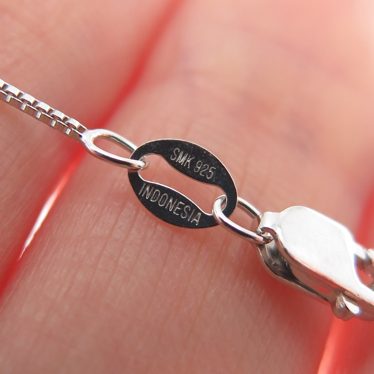 925 Sterling Silver Real Amethyst & Citrine Box Chain Necklace 18"