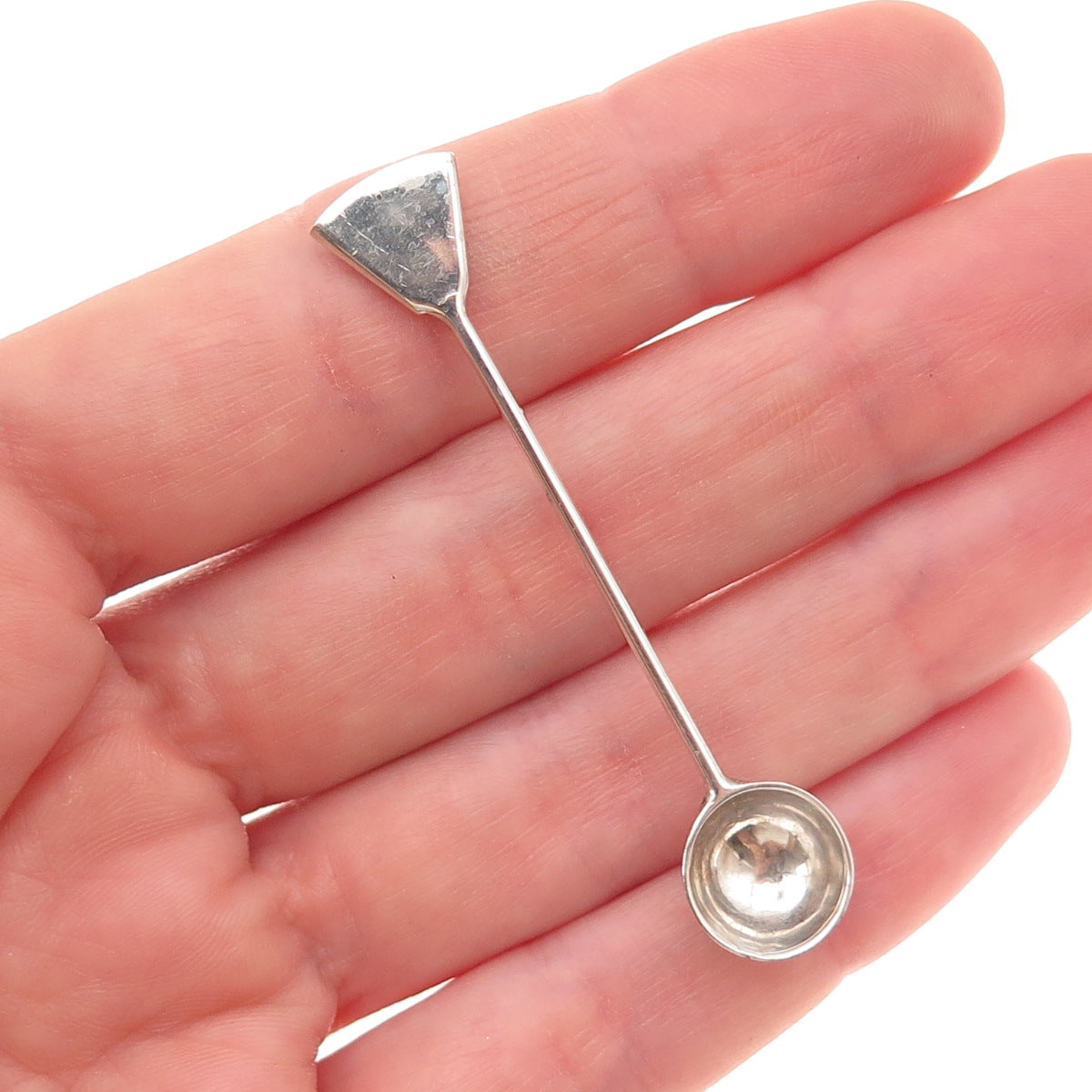 925 Sterling Silver Vintage Mexico Oxidized Sniffer Spoon