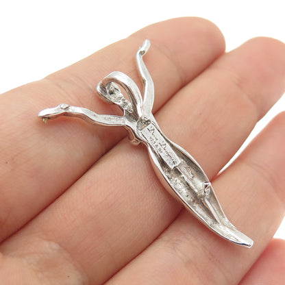 DON DESIGNS 925 Sterling Silver Vintage Mykonos Goddess Slide Pendant